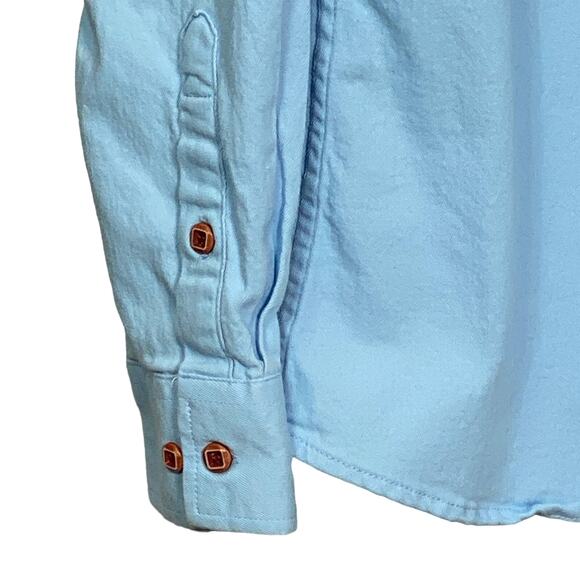Coofandy Men's Light Blue Casual Button-Down Shirt Size L - Picture 4 of 8